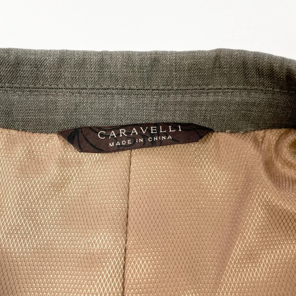 Caravelli Collezione Mens Blazer 42S Gray Two Button‎ Sport Coat Heritage Office
